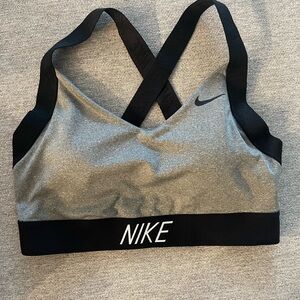 Nike Gray and Black Sports Bra